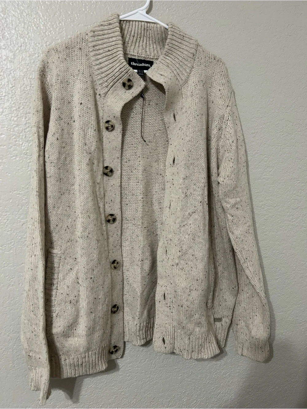 ASOS Taupe Button-Up Knit Cardigan for Men
